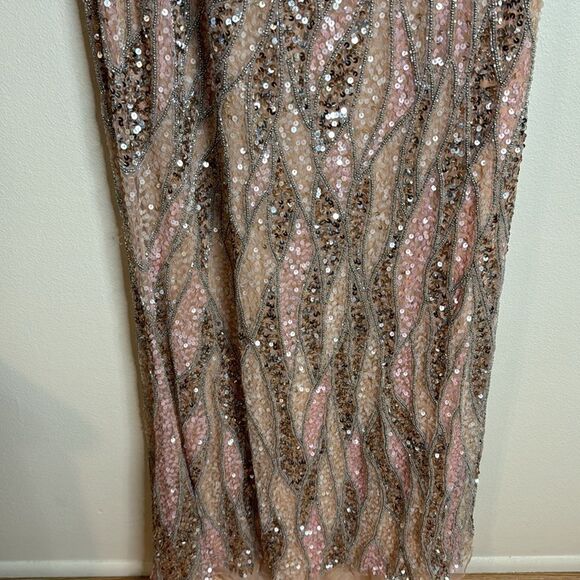 Mac Duggal One-Shoulder fully embellished sequin Sequin Gown dress size 16 4982 - Picture 5 of 13